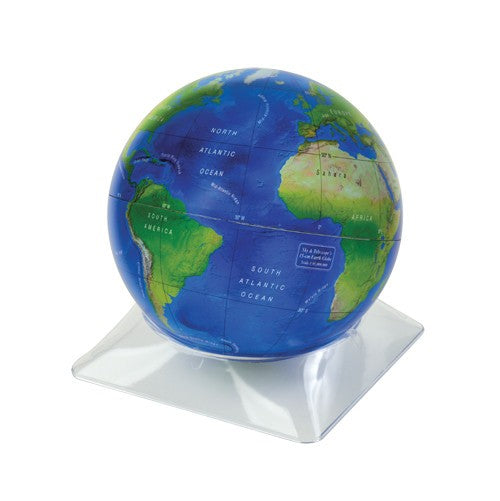 globe of the earth with no geographical boundaries