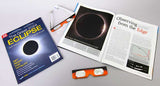 eclipse guide cover and inside spread with eclipse glasses