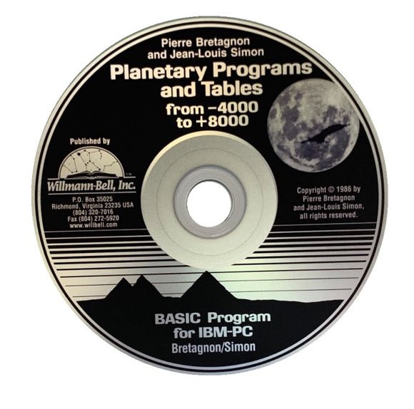 Planetary Programs & Tables (BASIC) CD