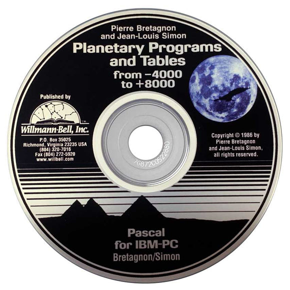 Planetary Programs & Tables (PASCAL) CD